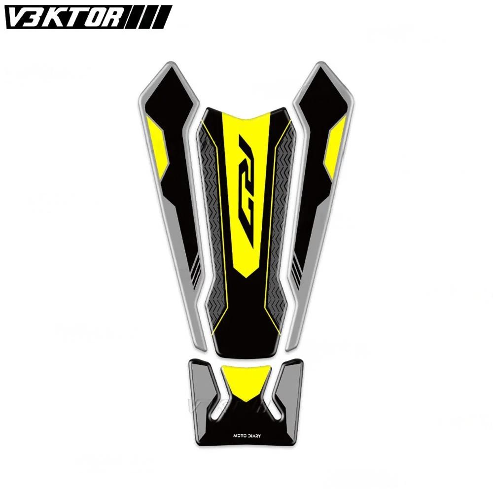 3D Resin Tank Pad Sticker Motorcycle Fuel Tank Protection Decal For R7 YZF R7 YZFR7 2021-2024 2023 2022