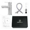 304 Stainless Steel Single-Handle Basin Faucet Brushed Single-Hole Ceramic Cartridge Suitable for Gyms and Living Rooms