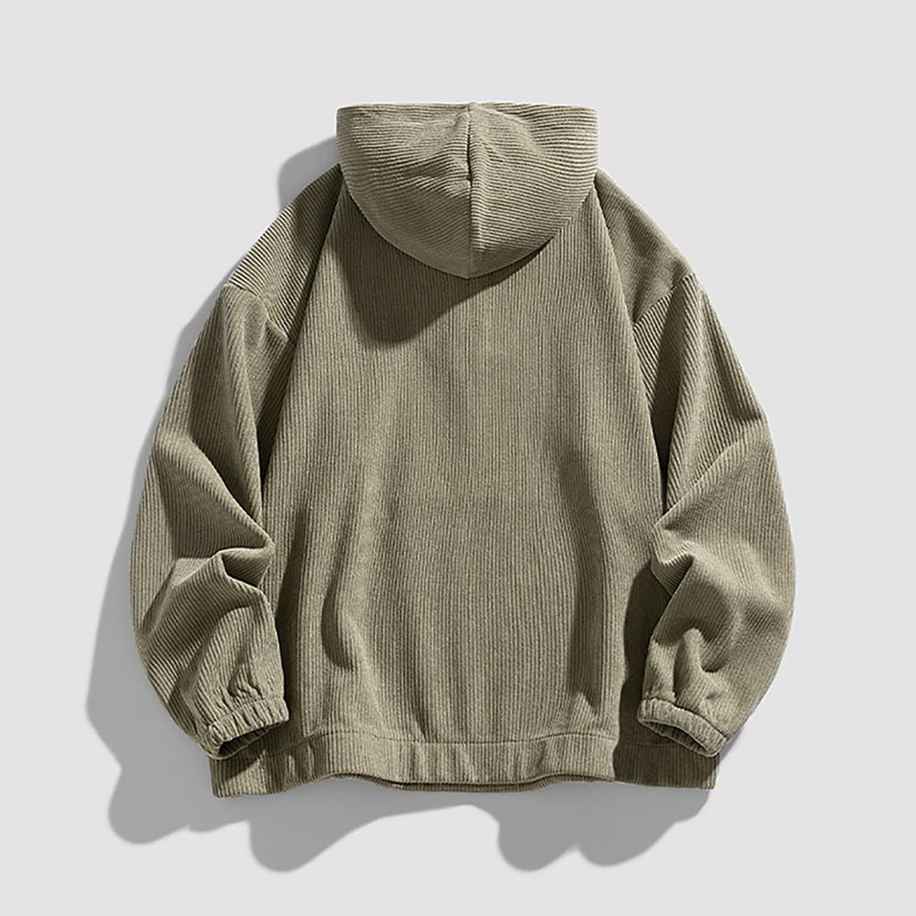 Herren 1/4 Zipper Kapuzenpulli Modische Gestreift Hoody Oversize Outdoor Sweatshirt Lightweight Kapuzenjacke Langärmliger Hoodie Elegant Einfarb