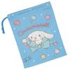 Lanche de Patinador Feito em Sanrio Cinnamoroll Bolsa/Copo Grande para Crianças, Japão, Fita, Meninas KB63-A