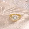 European & American Luxury Zircon Open Ring - Unique Design for Women