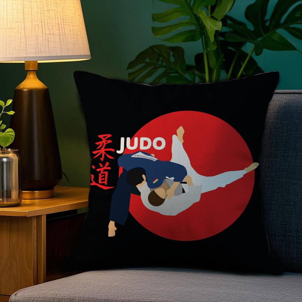

Спорт Дзюдо Боевые искусства Наволочка Плюшевая ткань Мягкий Двусторонняя печать Наволочка для диванной подушки Наволочки для диванных подушек 12x12Inch