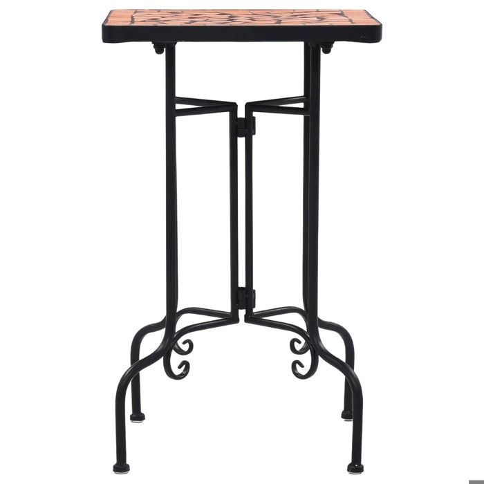 Table de bistro - vidaXL - Mosaïque céramique - Bois d'épicéa massif - 150 x 67 x 56 cm - Extérieur