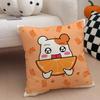 Ebichu Pillow Case Anti-Dustmite Pillowcase Invisible Zipper Silky Short Plush Sofa Cushion Cover