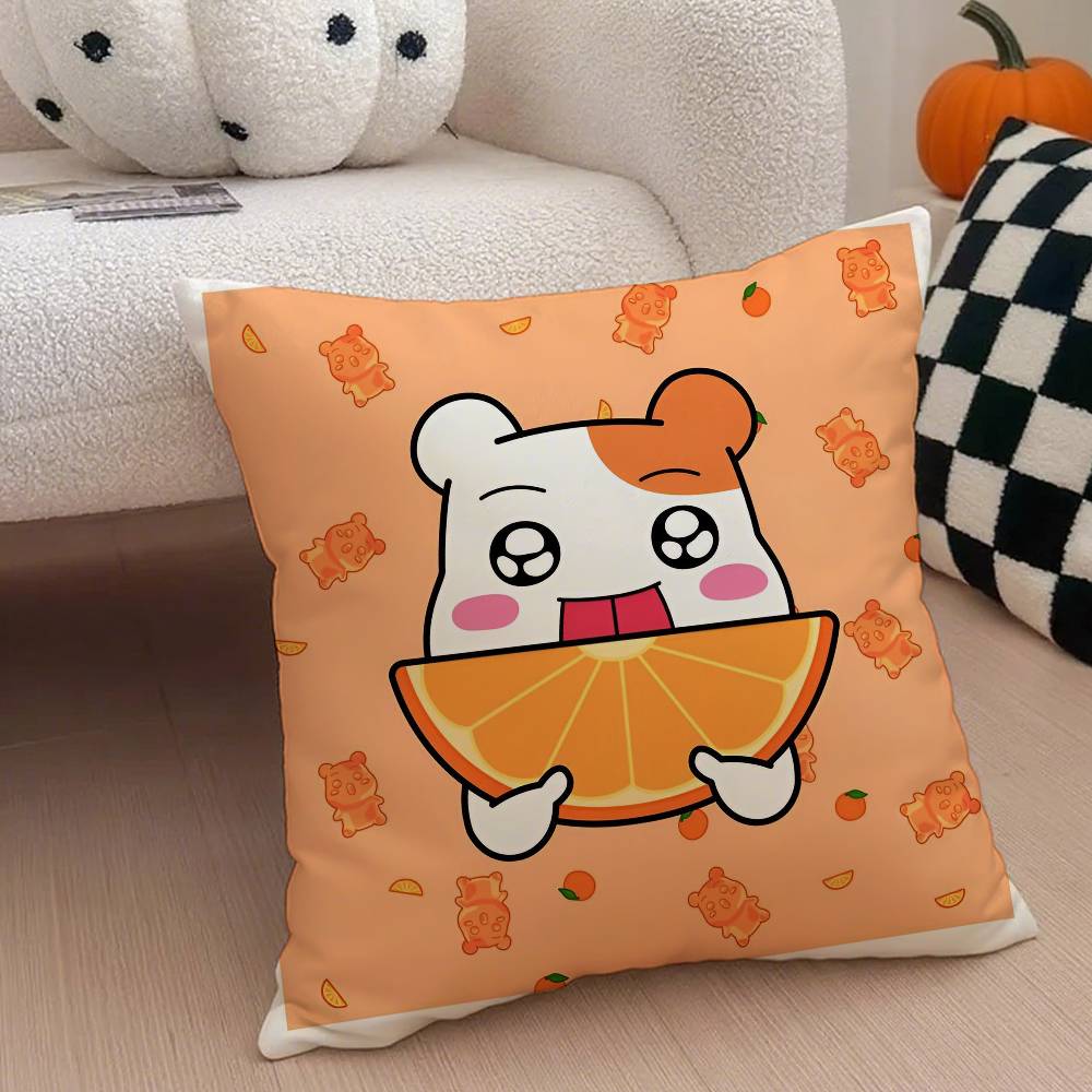 Ebichu Pillow Case Anti-Dustmite Pillowcase Invisible Zipper Silky Short Plush Sofa Cushion Cover
