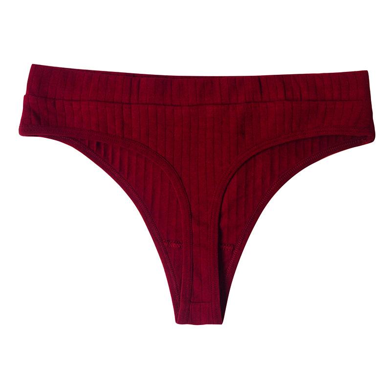 Kadın Pamuklu Tanga Düşük Bel Kadın Spor Bikini Külotu Elastik Rahat İç Çamaşırı Kadın Külot İç Çamaşırı M-XL