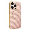 For iPhone 15 Pro Phone Case Carbon Fiber Textured Electroplated TPU Back Cover