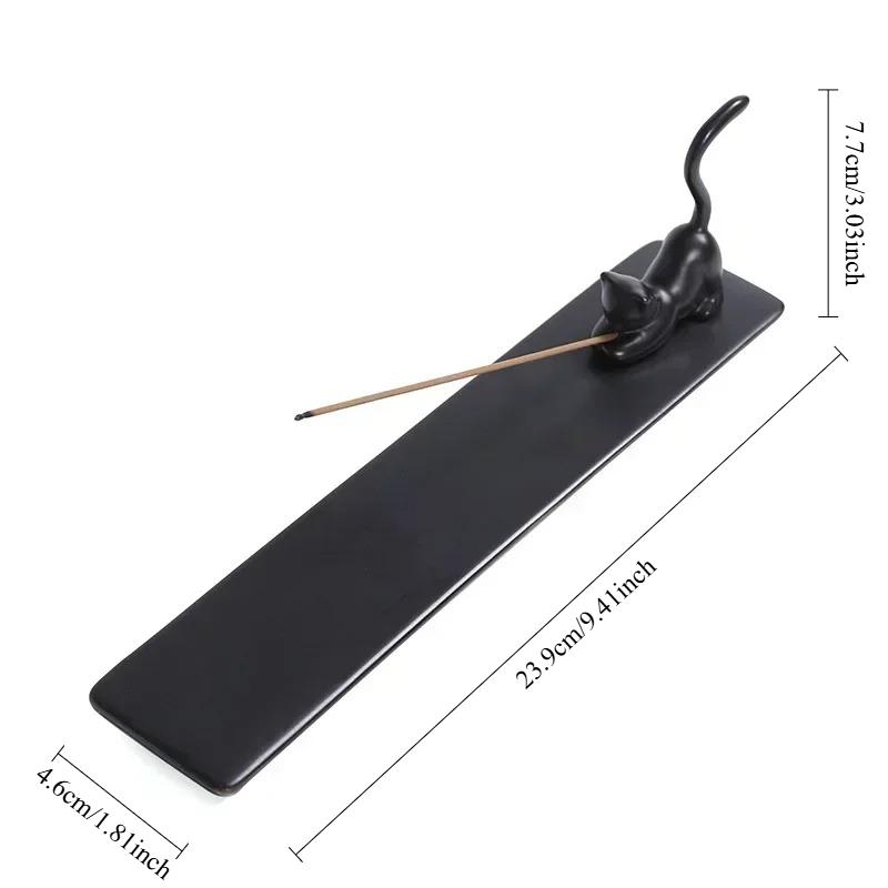 1pc,Home Decor Incense Burner Cute Cat Lovely Rabbit Incense Stick Holder Ceramic Handicraft Girl Friend Gifts- Without Incense