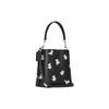 New COACH Mollie Leather Bucket Bag, Handbag, Shoulder Bag, Crossbody Bag Trumpets Women's Black CC422-SVM2