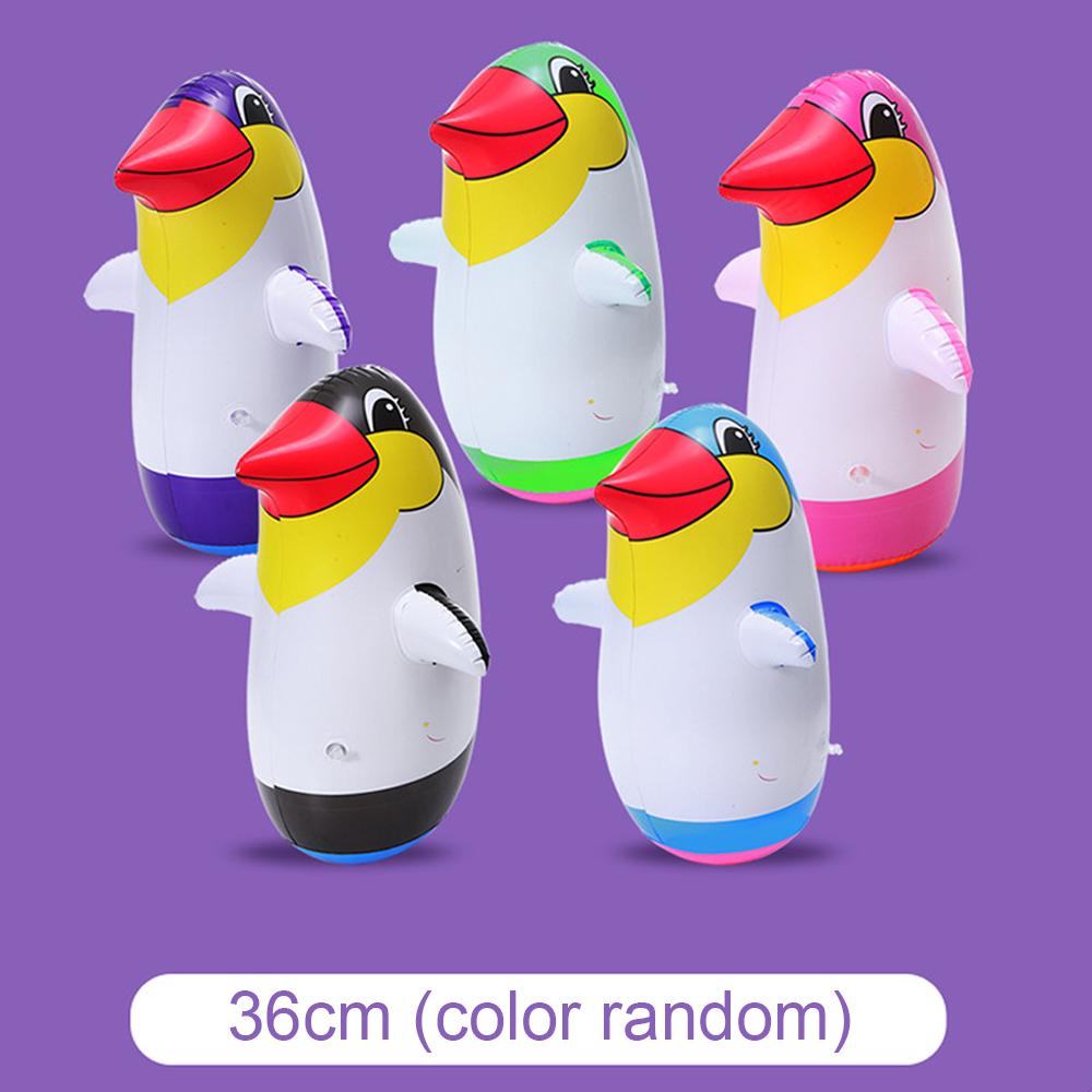 364570Cm Tumbler Balloon Toy Inflatable Penguin Cartoon Animal Tumbler Relieve Stress Relax Children Toy Boy Girl Toys Game