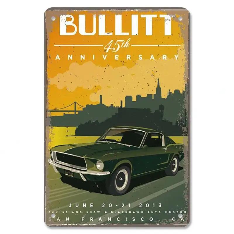 Vintage Dad's Car Bus Poster Retro Metal Plaque Signs Grand Prix Automobile Metal Tin Plate Garage Bar Pub Club Home Wall Decor