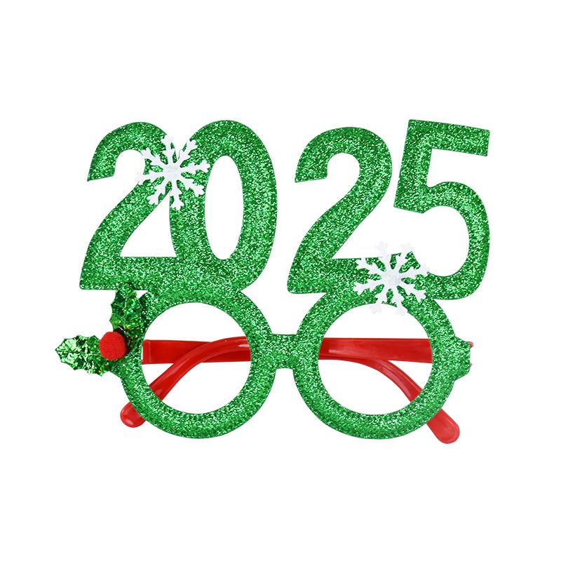 2025 New Year Party Glasses Christmas Photo Props Noel Xmas Decorations Kids Adult Eyeglasses Photobooth Gifts Home Supplies