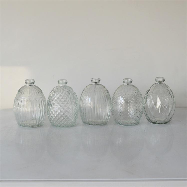 Transparent Glass Press-Top Bottles Set for Hand Sanitizer & Shower Gel