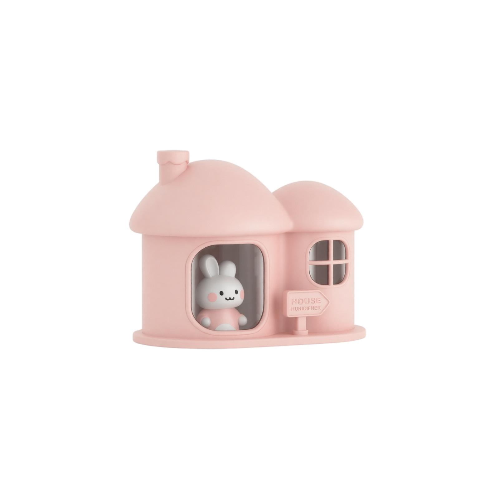 

Creative House Double Nozzle Humidifier Desktop Home Bedroom Warm Light Atmosphere Lamp Mist Maker Cute Pet Design Portable one size розовый