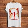 Bounty Hunter Cowboy Space Bebop Spike Spiegel Funny Anime T-Shirt Men White Short Casual Funny T Shirt Unisex Streetwear