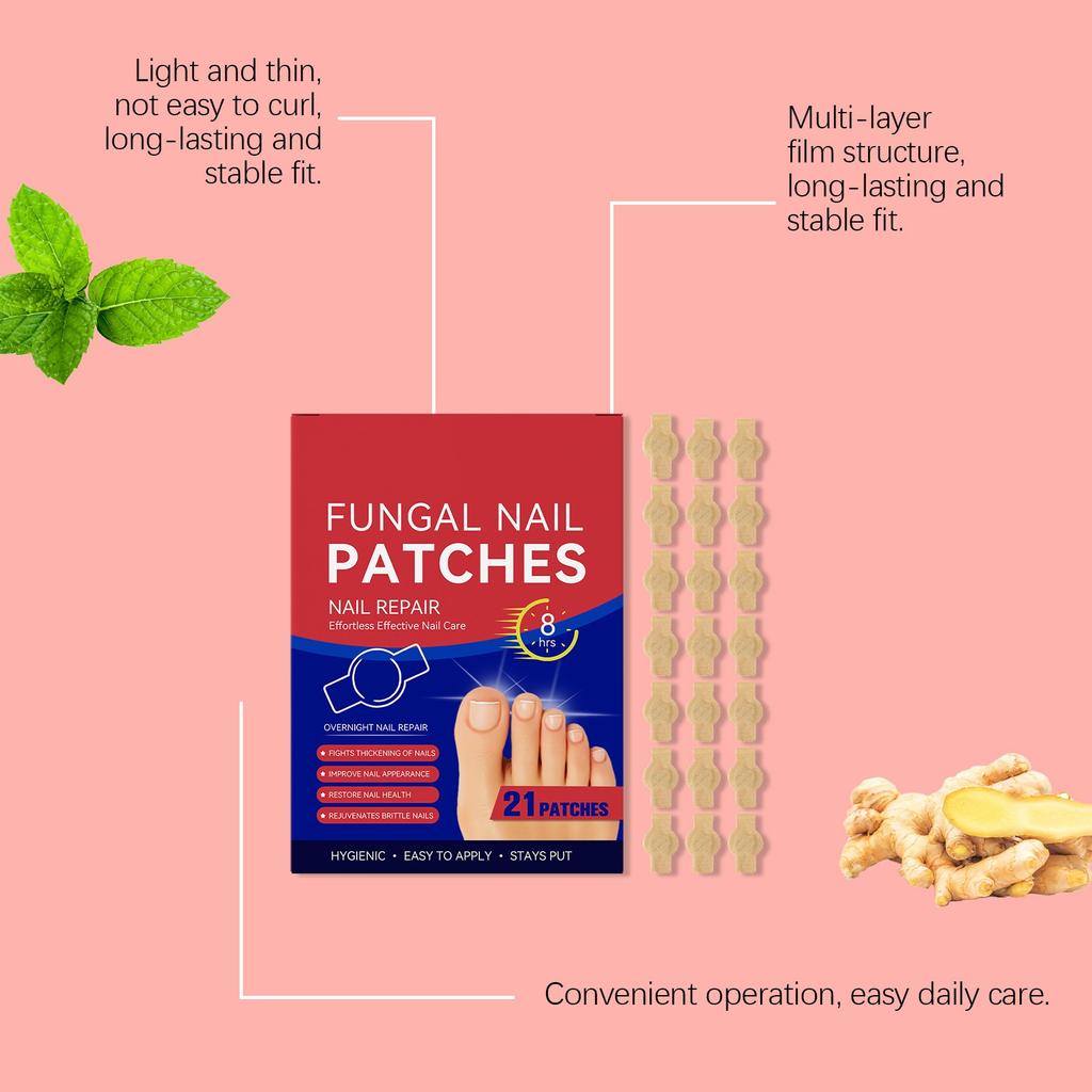 21 PATCHES Plasture pentru Îngrijirea Unghiilor, Îngrijirea Unghiilor, Unghie Moale, Unghie Încarnată, Îngroșarea Unghiilor, Plasture pentru Îngrijirea Unghiilor Luminoase