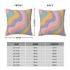 Retro Pastel Distorted Wavy Twirl Square Pillowcase Polyester Linen Velvet Creative Decor Pillow Case Home Cushion Cover 45X45