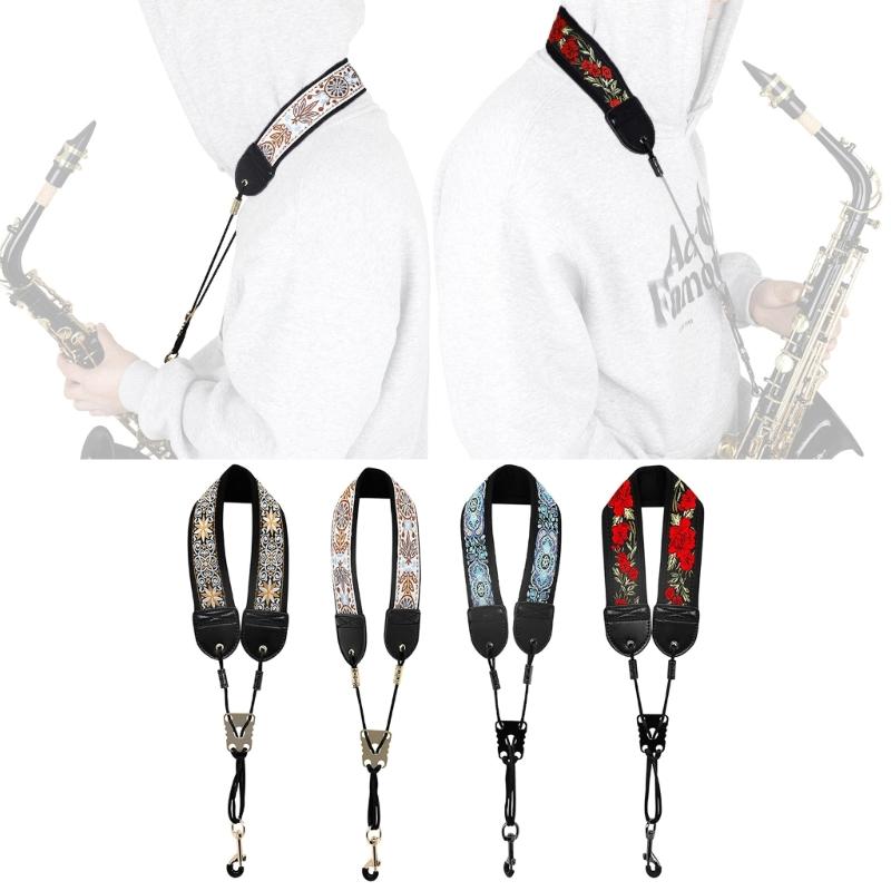 Adjusted Length Saxophone Neck Strap Soft Saxophone Belt Breathable Strap Padded Upgraded for Tenors Saxophone