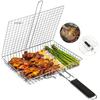 Foldable 304 Stainless Steel BBQ Mesh Grilling Basket Non-Stick Grill Mat Meat Vegetable Steak Tool For Picnic Party Barbecue