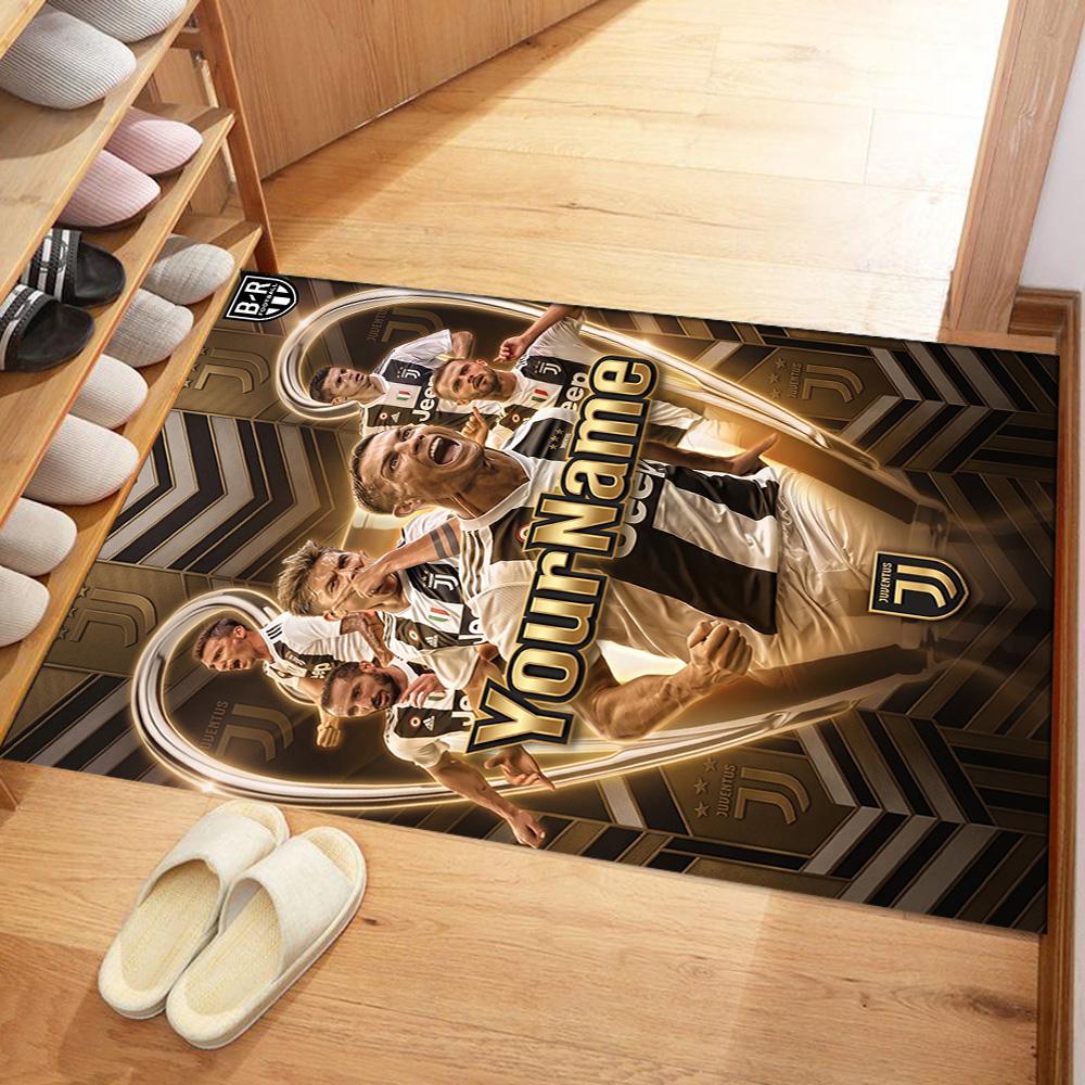 Juventus Customized Name Carpet Design for Kitchen Balcony Playrooms Entryway Anti-slip Rug Office home decor Gift for Festivals