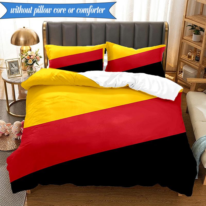 3PCS Germany Coat Of Arms Design Bedding Set 2D Printing (Includes 1 Duvet Cover + 2 Pillowcases Coreless), Bedroom decor,Fan gift