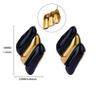 New fashion earrings, earrings, exquisite light luxury, high-end painting oil square commuter candy color