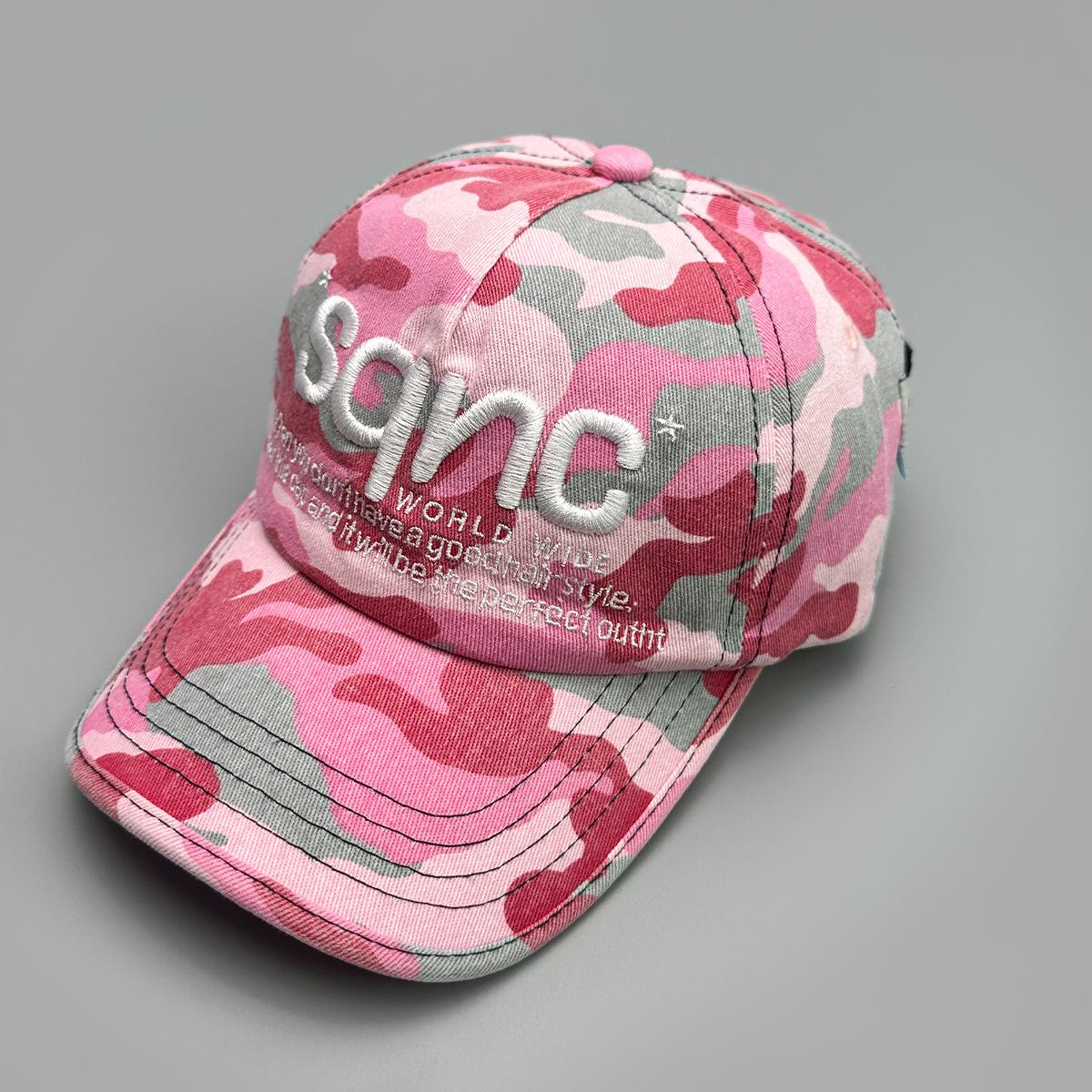 

American Style Camo Letter Embroidery Baseball Hats New Unisex Breathable Hip Hop Sunshade Versatile Niche Fashion Peaked Caps 52-60cm