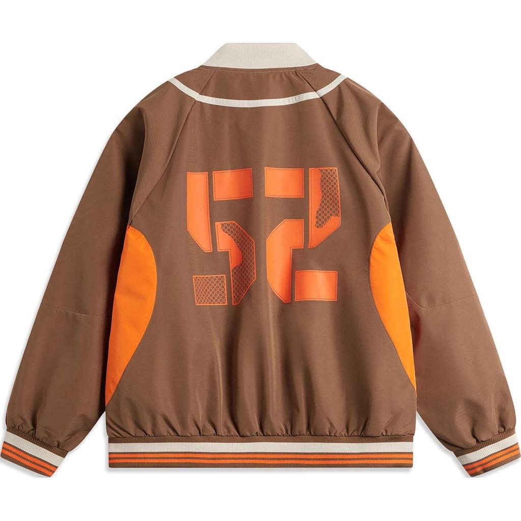 Li Ning BadFive Collection Basketball Collection Jackets & Coats Men's Brown/Oat Gray/Vibrant Orange AFDU491-2
