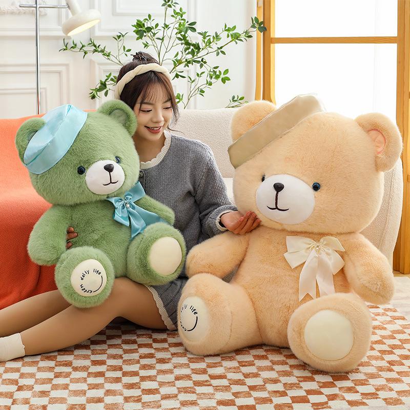 Beret Bear Doll Plush Toy Beret Teddy Bear Doll Kids Soothing Doll
