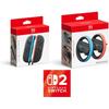 [Genuine Nintendo] Joy-Con 2 (L) Light Blue/ (R) Light Red & [Genuine Nintendo] Joy-Con 2 Handle ...