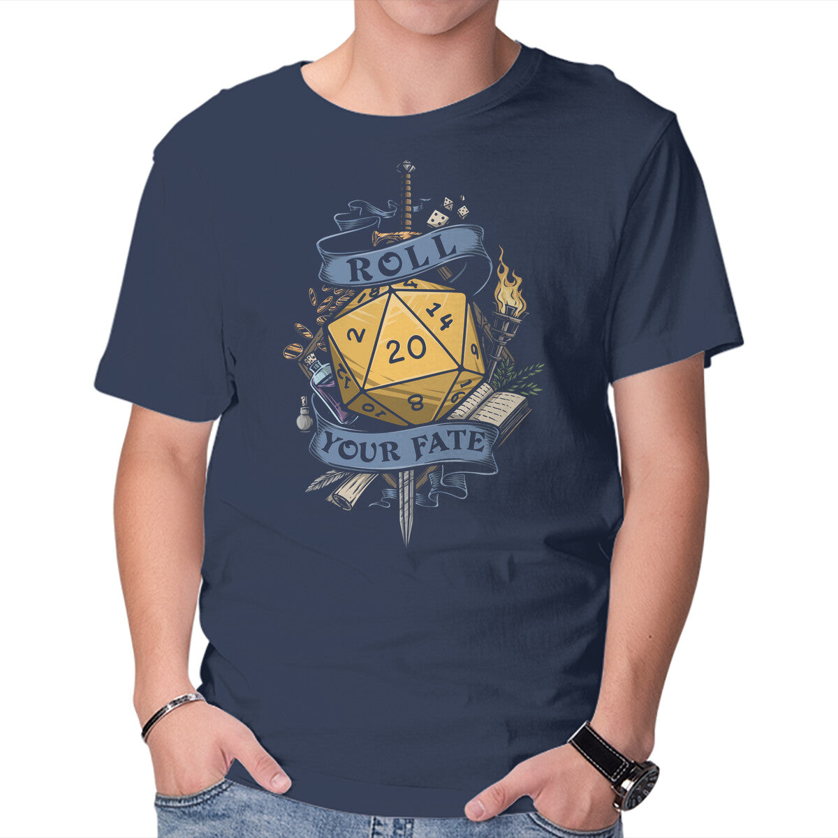 Unisex Crew Neck T-Shirt Time To Roll Graphic Short Sleeve Casual Tee M