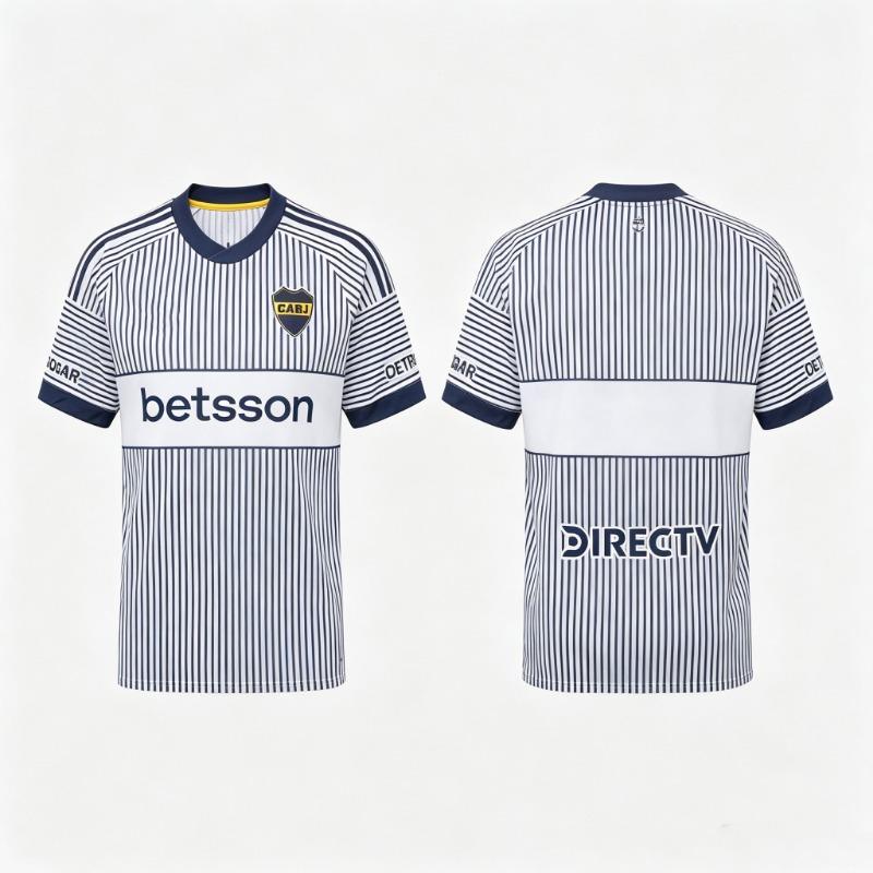 Maglia da Calcio Boca Juniors 2026/27, T-shirt Traspirante ad Asciugatura Rapida Stampata in 3D, Maglia Sportiva da Calcio in Rete per Uomo e Donna