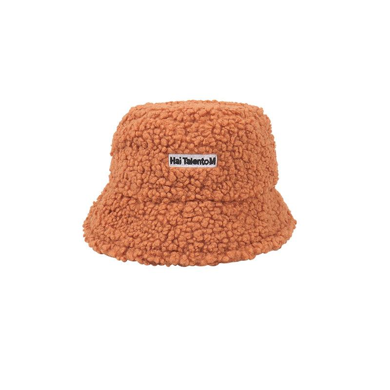 Autumn and winter ladies hat teddy plush bucket hat fashion versatile basin hat warm hat