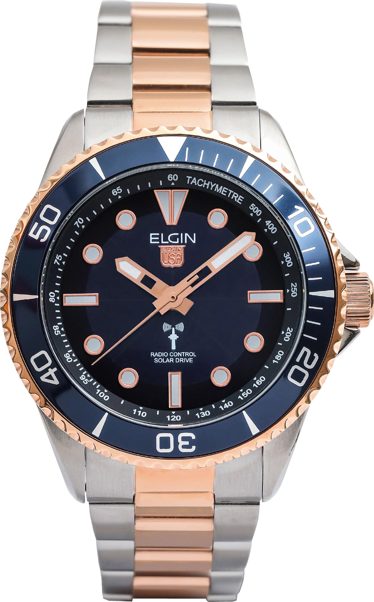 ELGIN Солнечные часы Комбинированные Синие Радиоуправляемые FK1427PS-BLP