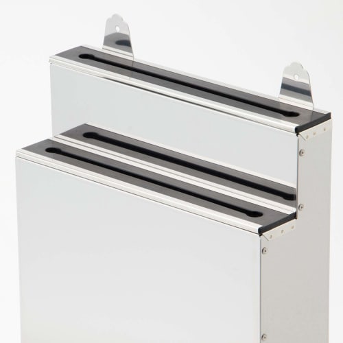 Endo Shoji TKG Large Stainless Steel Knife Holder, 2 Tiers, with Nailed Rubber Plate, Width X Depth X Height (mm): 300 X 100 X 370 Mm. Simple, Easy-to