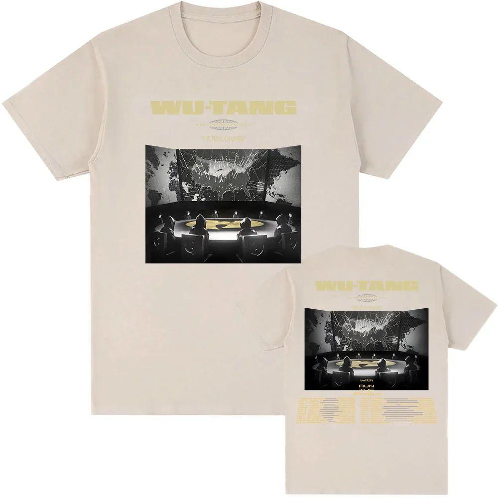 Top Rock Punk Wu Tang Clan THE FINAL CHAMBER TOUR 2026 T-shirt Casual Larga a Maniche Corte T-shirt Girocollo Unisex