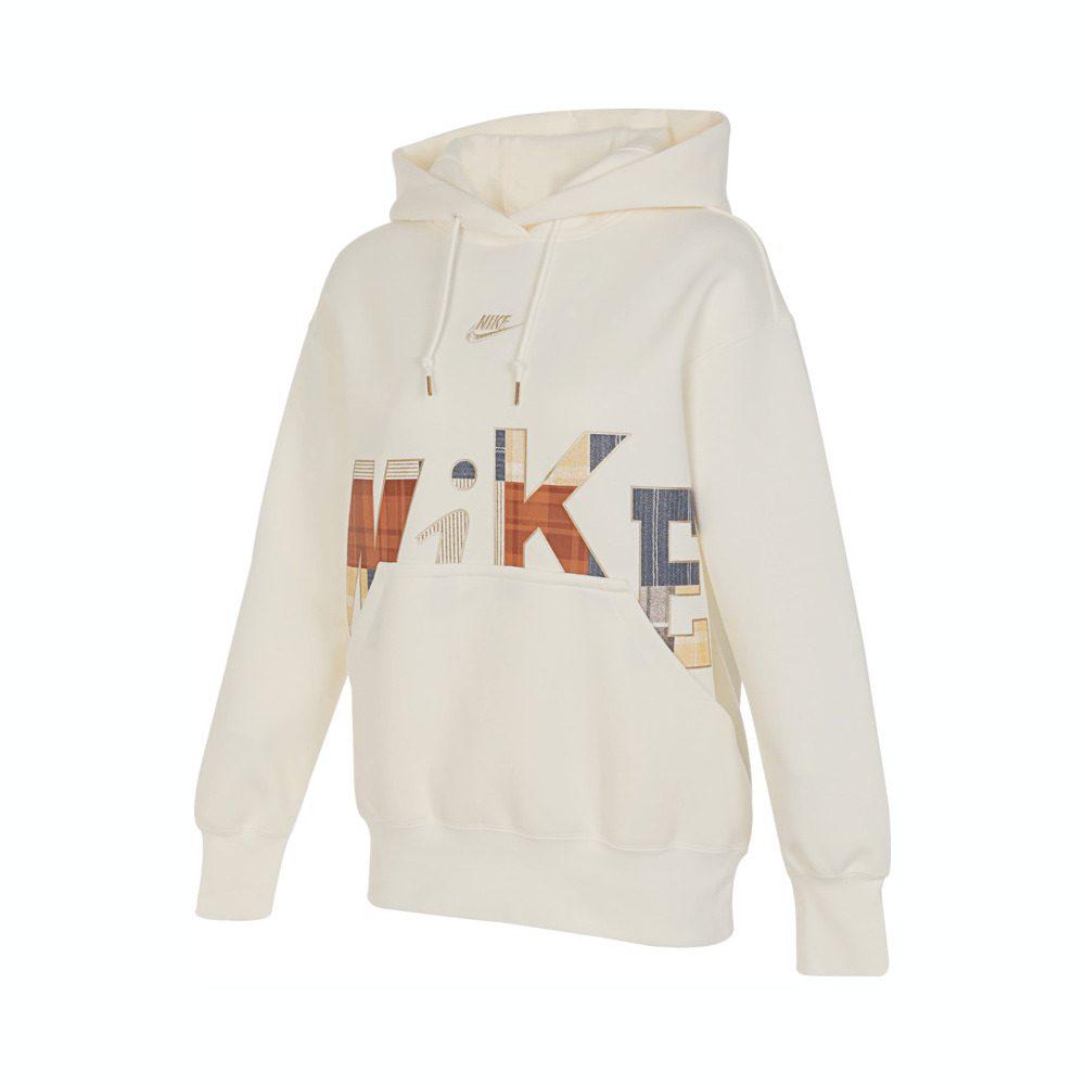 Nike Sweatshirts Women's White Hooded Non Detachable Moderate Regular FV3977-133