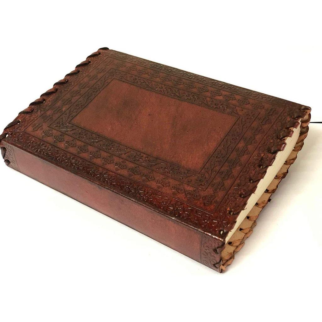 Vintage-Mode-Notizbuch aus Leder, 17,8 x 12,7 cm, antik, handgefertigt, für Büros, Tagebuch, Papier-Notizbuch mit Metallverschluss (Braun)