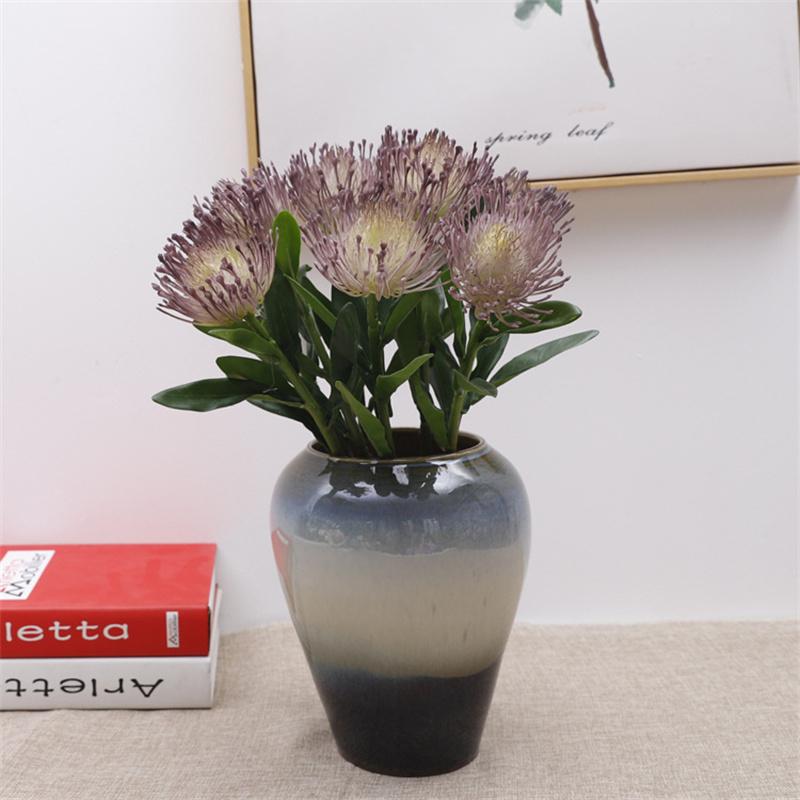 

40Cm Long New Artificial with Leaf Short Needle Pad Flower Living Room Dining Table Plastic Flower Wedding Decoration