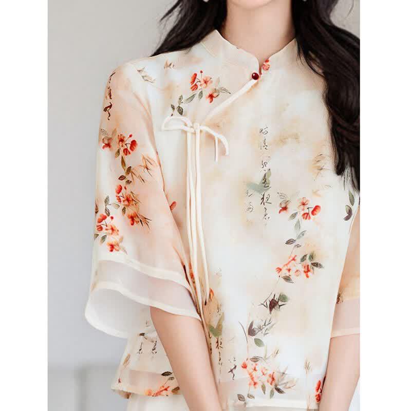 D.F.DEAR New Chinese Style Retro Two-Piece Dress Set