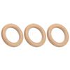 10pcs Smooth Wood Ring Pendant Polished Smoothly Wood Ring Decoration  Garland Accessories