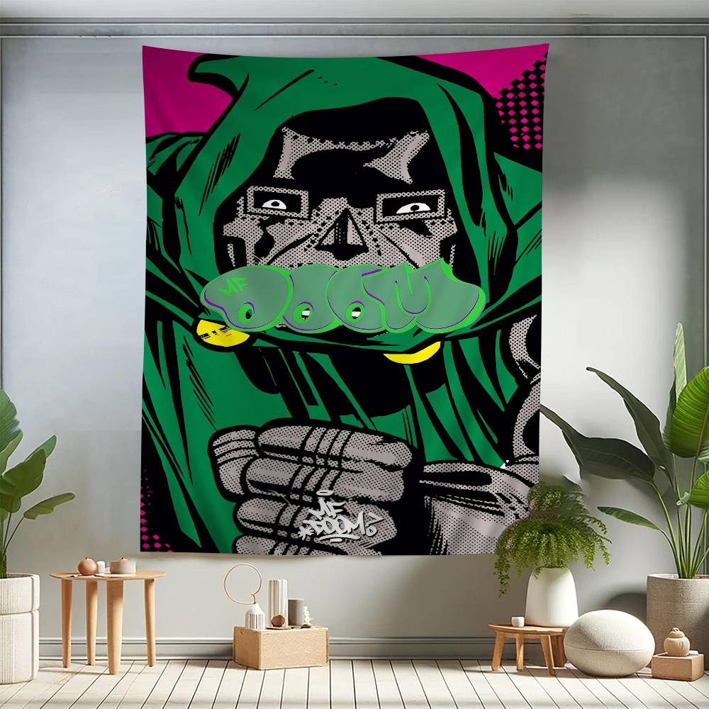 Rap Singer MF DOOM Printed Large Wall Tapestry Hanging Tarot Hippie Wall Rugs Dorm Home Decor