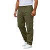 Men's Workwear Casual Stretch Waistband Multi-Pocket Straight-Leg Pants