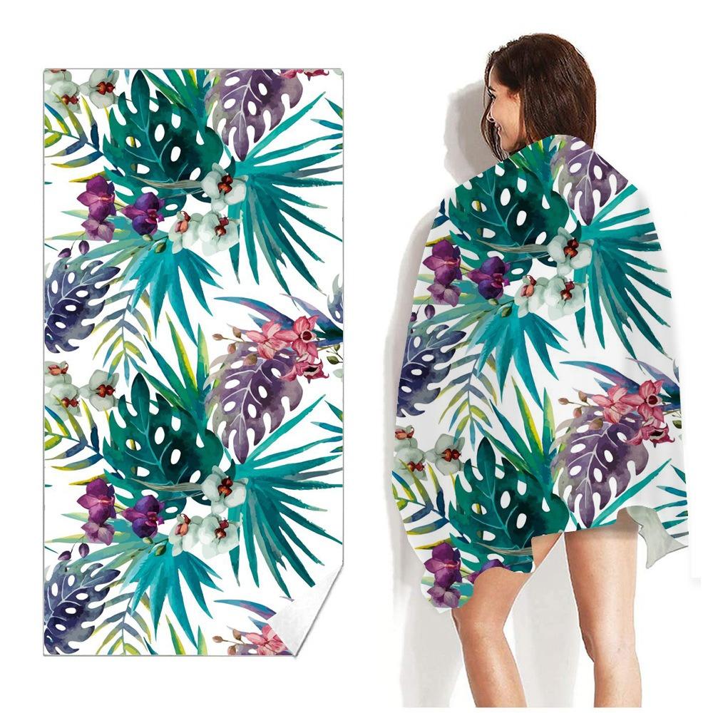 Tropisches Aloha Sommer Strandtuch Polyester Schnelltrocknend Sandfrei Schwimmbad Badehandtuch Für Damen Mädchen Pool Surfen Reise Urlaub