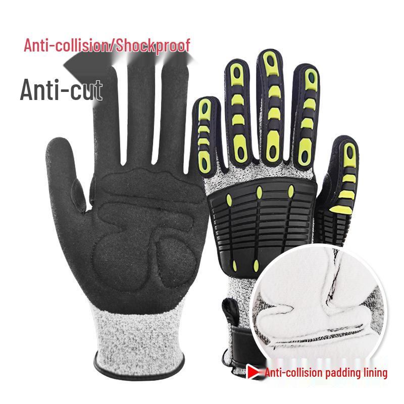 Professional Cut & Shock-Resistant Oil Drilling Safety Gloves