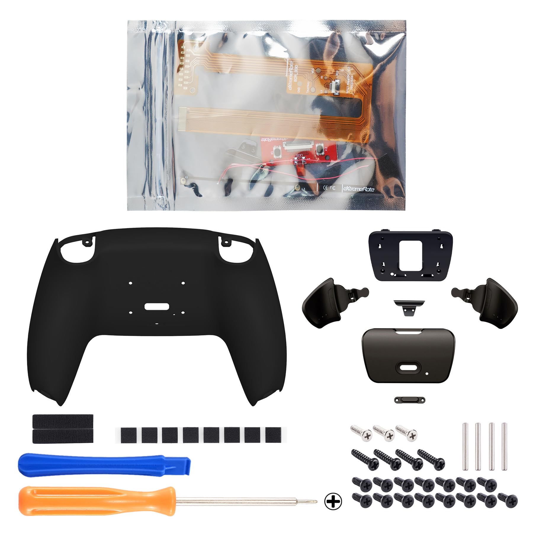 

eXtremeRate Back Paddle Program for Compatible with PS5 Controller Pure Color Metal Version Rise Remap Compatible with PS5 Controller Upgrade Board чорний