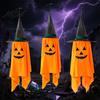 Spooky Home Decorations Cute Halloween Hanging Decor, Pumpkin Ghost Pendant with Party Supplies Wizard Hat, Witch Ornament for Durable Fabric Decor