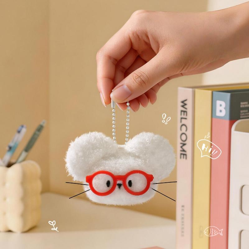 Kawaii Little Cat Keychain Cartoon Animal Design 1Pcs Bag Charm Pendant Creative Decor for Backpack Purse Gift for Cat Lovers