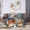 Inazuma Eleven Anime Blankets Flannel Spring/Autumn Breathable Lightweight Thin Throw Blankets for Sofa Travel Rug Piece
