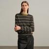 Women's 100% Pure Wool Retro Stripe Long Sleeve Sweater